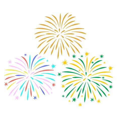 Fireworks vector illustration isolated. Fireworks display in ...