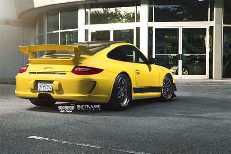 Speed Yellow Porsche 911 GT3 With Satin Black Strasse Wheels - GTspirit