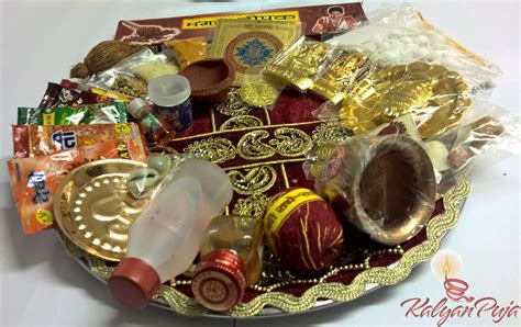 Diwali Decorative Puja Thali (31 ingredients) – KalyanPuja