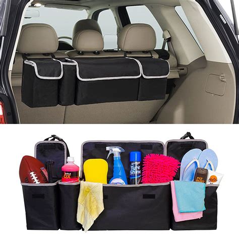 TSV 36x10x4.8 inch Black High Capacity Multi-use Car Seat Back ...