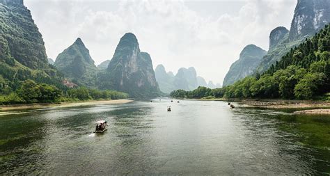 Karst Peaks Along Li River, Guangxi by Miralex