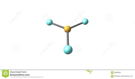 Boron Trifluoride Molecular Structure Isolated on White Stock ...