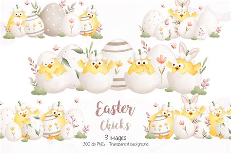 Easter Chicks Clipart Graphic by Stellaart · Creative Fabrica