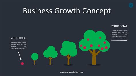 Business Growth Concept Infographic for PowerPoint – Smiletemplates.com