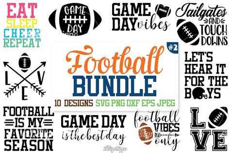 Football SVG Bundle, Football Bundle, SVG, PNG Cutting files (133537 ...