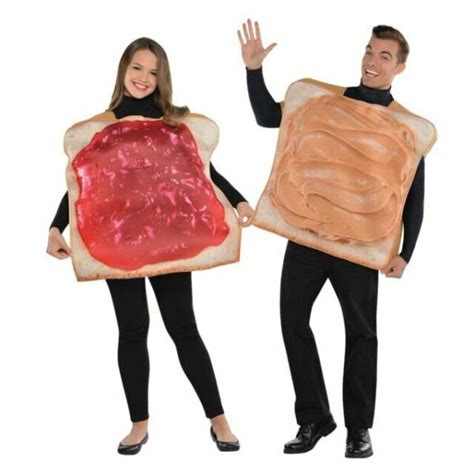 Peanut Butter and Jelly Halloween Costume for Couples Adult One Size ...