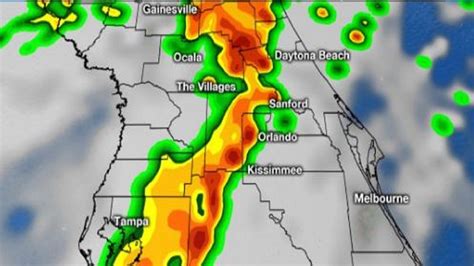 Rain drenches Central Florida; threat of severe weather in...