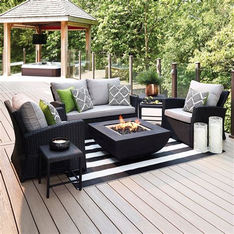 Shop allen + roth Piedmont 4-Piece Patio Conversation Set at Lowe's ...