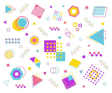 Colorful Geometric Random Shapes Pattern 18769421 Vector Art at Vecteezy