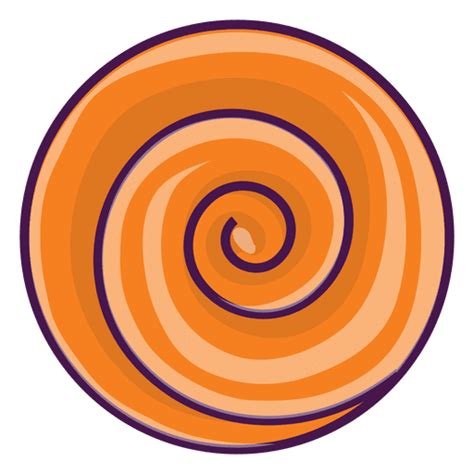 Orange Cartoon Swirl PNG & SVG Design For T-Shirts