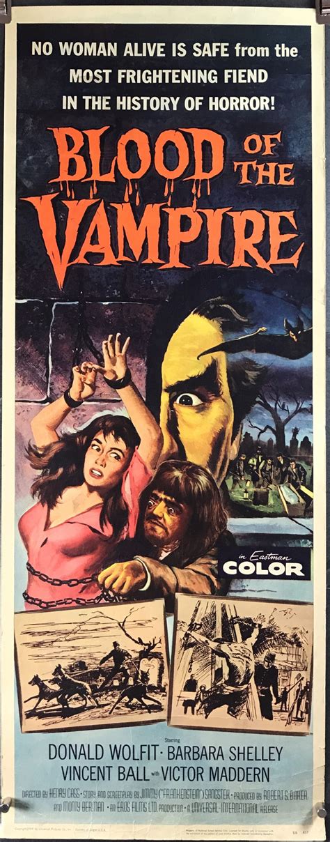 BLOOD OF VAMPIRE, Original Vintage Horror Movie Poster - Original ...