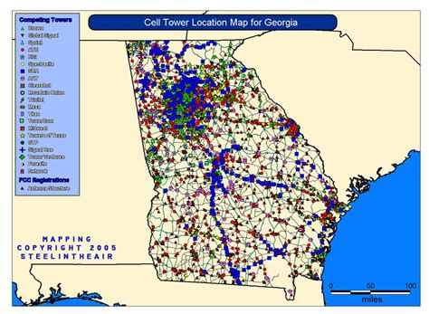 Cell Tower Locations Map - United States Map