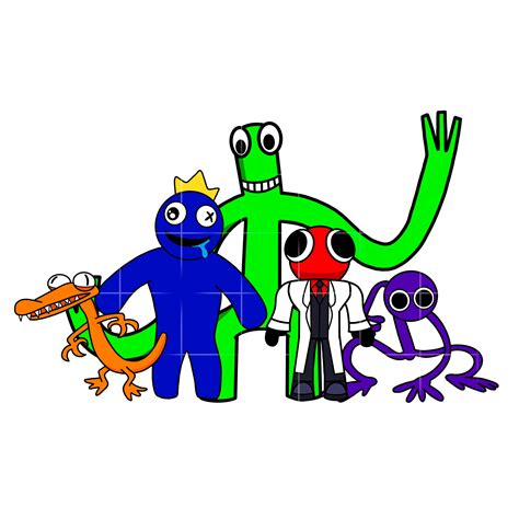 Rainbow Friends Characters PNG Digital Download Image, Rainbow Friends ...