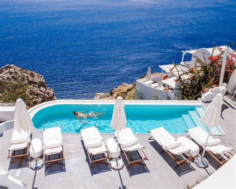 Oia Santorini Greece 15 September 2017, Luxury Hotels With Infinity ...