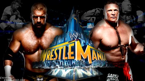 Weekend WrestleMania Wallpaper: Triple H vs Brock Lesnar | Inside Pulse