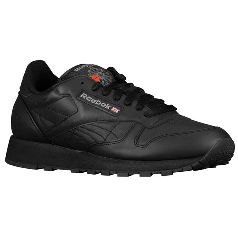 Reebok Classic Leather Running Shoes in Black for Men - Save 20% - Lyst