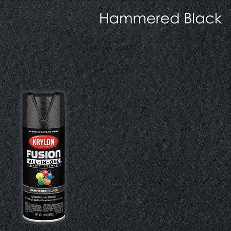 Krylon Fusion All-In-One Spray Paint, Hammered Black, 12 oz. - Walmart ...