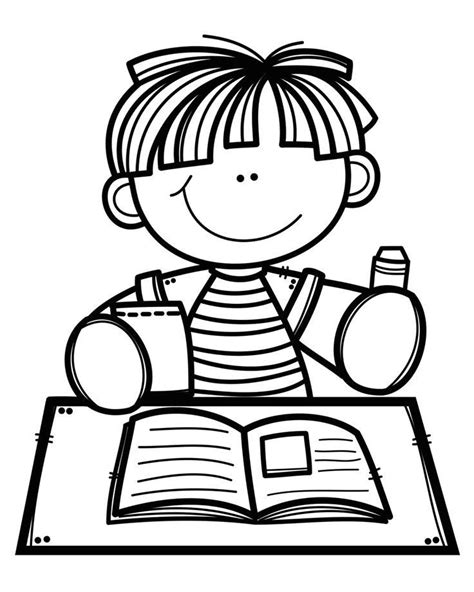 Coloring page | Imagenes animadas de niños, Niños escribiendo para ...