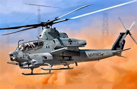 HD wallpaper: USA, Super Cobra, USMC, Attack helicopter, AH-1Z Viper ...