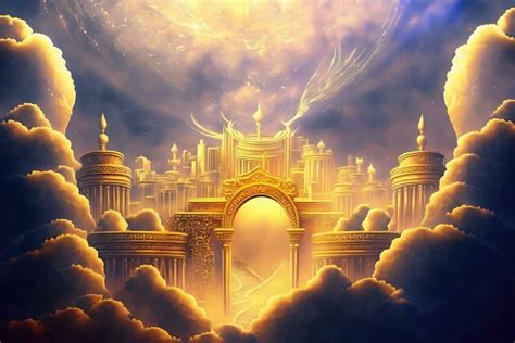 golden city in heaven . 23775746 Stock Photo at Vecteezy