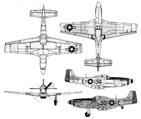 P-51 mustang blueprint | P51 mustang, Mustang, Blueprints