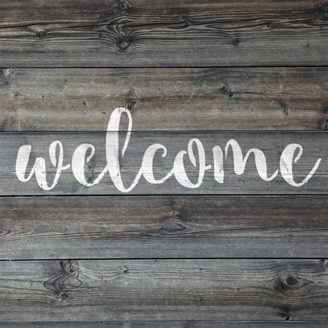 Welcome Stencil for Walls and Crafts, Reusable Stencils of the word "Welcome" - Contemporary ...