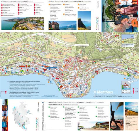 Montreux Hotels and Sightseeings Map - Ontheworldmap.com