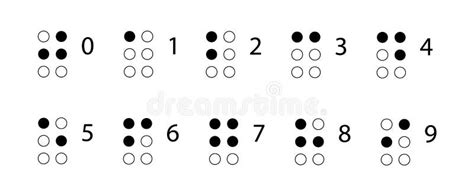 Braille Alphabet Punctuation Numbers Isolated Stock Vector ...