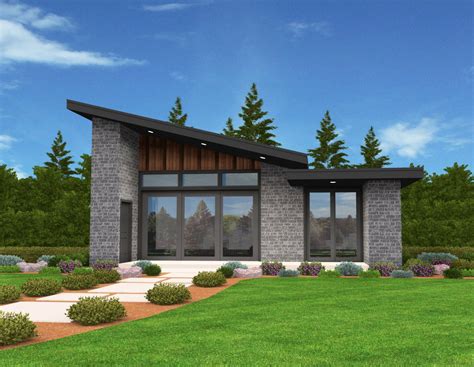 Exclusive Tiny Modern House Plan with Alternate Exteriors - 85137MS ...