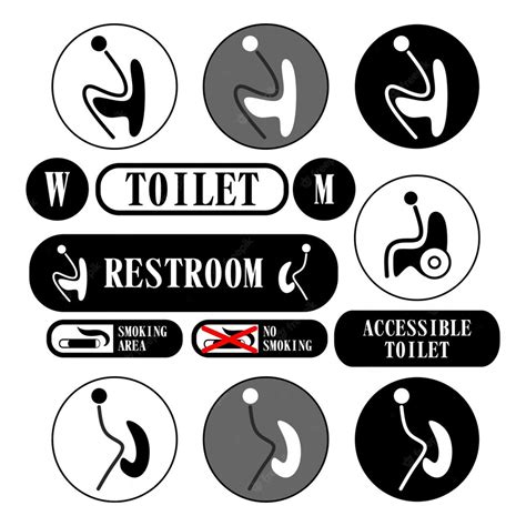 Premium Vector | Vector men and women disabled restroom sign set black ...