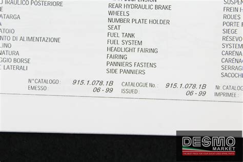 Official catalogue parts Ducati ST2 1999 - Desmo Market