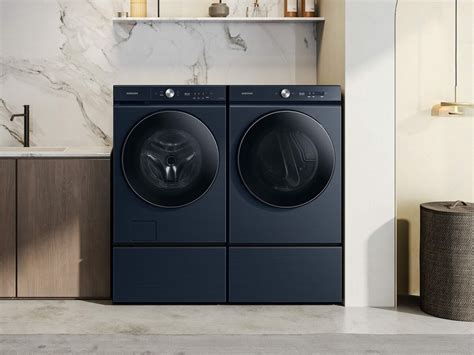 Samsung Bespoke AI Washer & Dryer have a flat-panel design & flexible ...