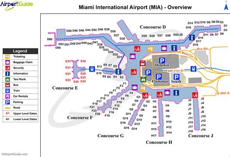 Miami airport food map - Miami airport map food (Florida - USA)