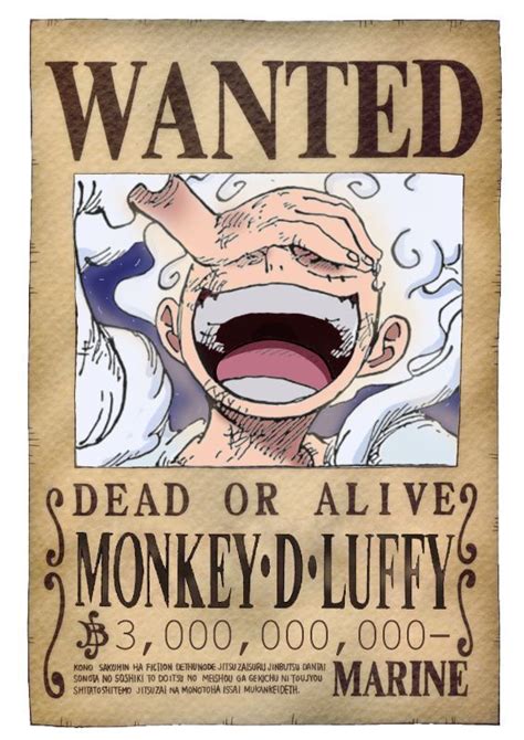 One Piece New Bounty | Bounty Poster | Monkey D. Luffy - 3 Billion ...