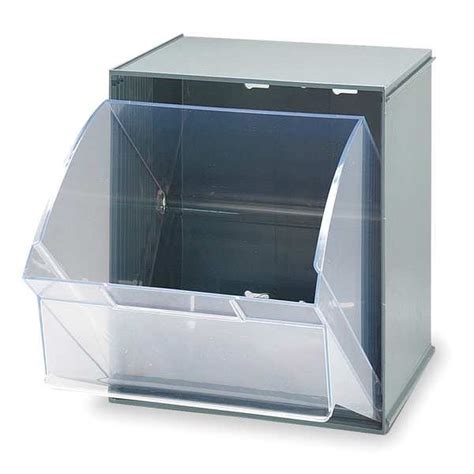 Quantum Storage Systems Bins, 1 Tip Out, Gray QTB301GY | Zoro