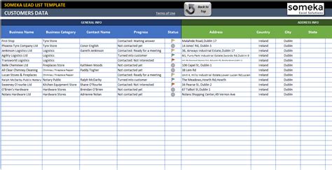 Lead Spreadsheet with regard to Lead List Excel Template For Small ...