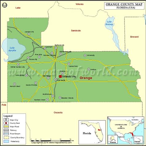 Orange County Map Florida | Florida Map 2018