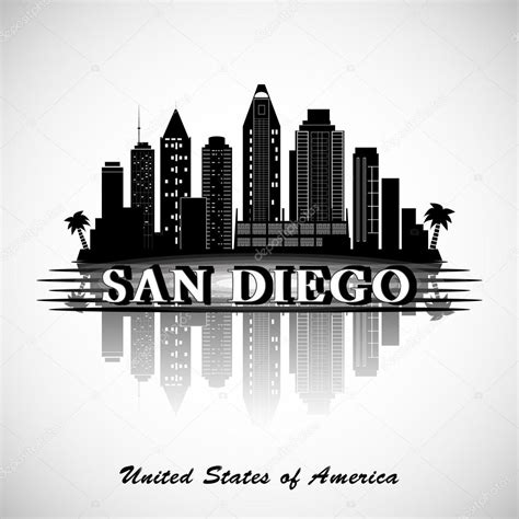 San Diego Skyline Drawing - just-imaginee