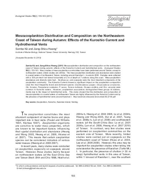 (PDF) Mesozooplankton distribution and composition in the northeastern ...