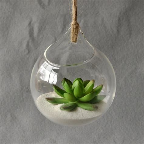 Hanging Glass Vase Hanging Terrarium Glass Vase Hydroponic Flower ...