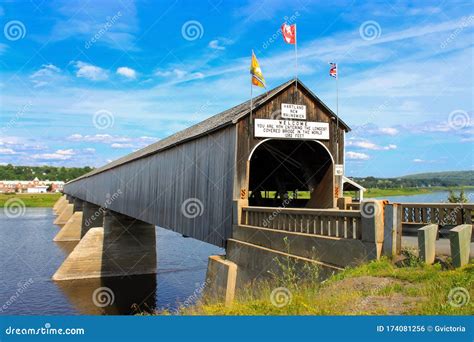 The Longest Covered Bridge in the World in Hartland, NB, Canada Stock ...