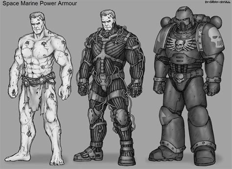 Warhammer 40000 Adeptus Astartes power armour (art by Gray Skull ...