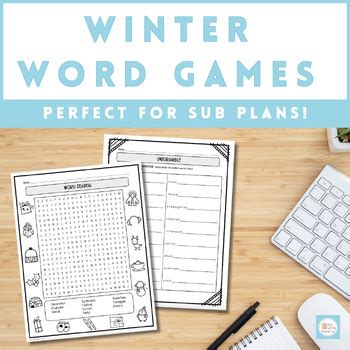 Winter Activities for Middle School ELA | Printable No Prep Vocab ...