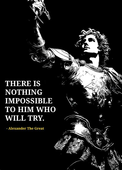 'Alexander the great quotes' Poster, picture, metal print, paint by ...