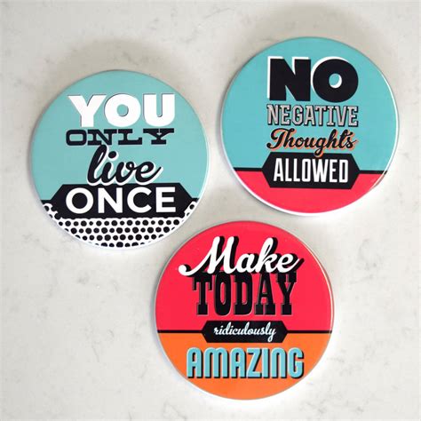 inspirational sayings ceramic drinks coaster by pushka home ...