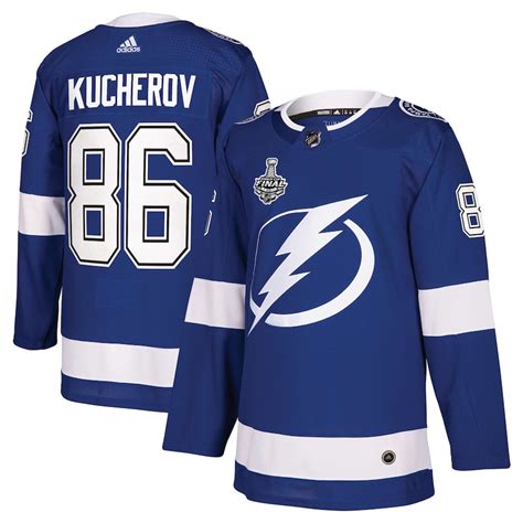 Men's Tampa Bay Lightning Nikita Kucherov adidas Blue 2020 Stanley Cup ...