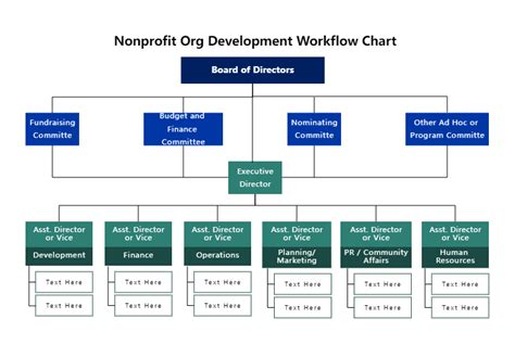 Non Profit Organization Development Org Chart | EdrawMax Templates