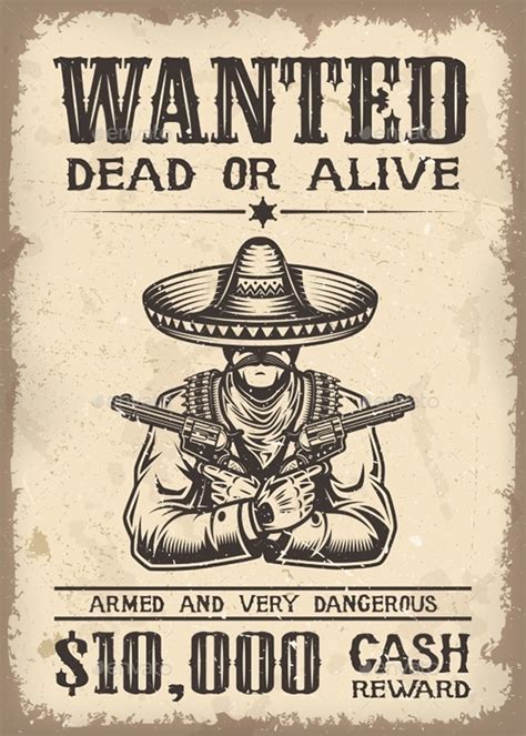 17+ Western Wanted Poster Templates - Free Printable, Sample, Example ...