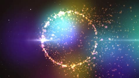 4K Colorful Relaxing Sparkling Ring in Space Moving Wallpaper - YouTube