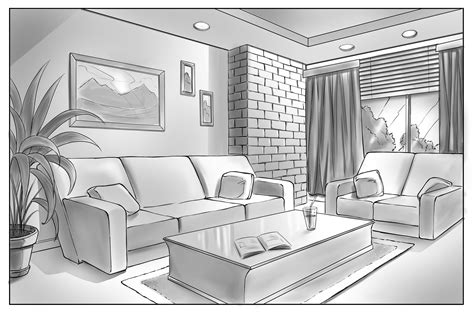 How To Draw A Sofa In Two Point Perspective | Baci Living Room